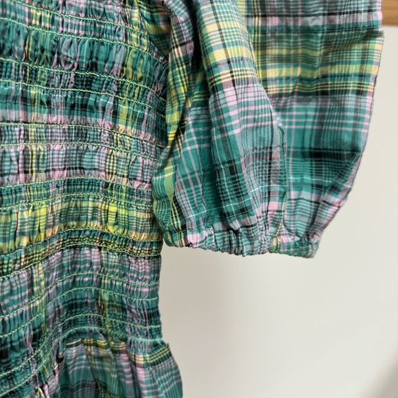 GANNI Blue Shirring Blouse - Size EU 42 (equivalent of US 10) - Picture 5 of 6